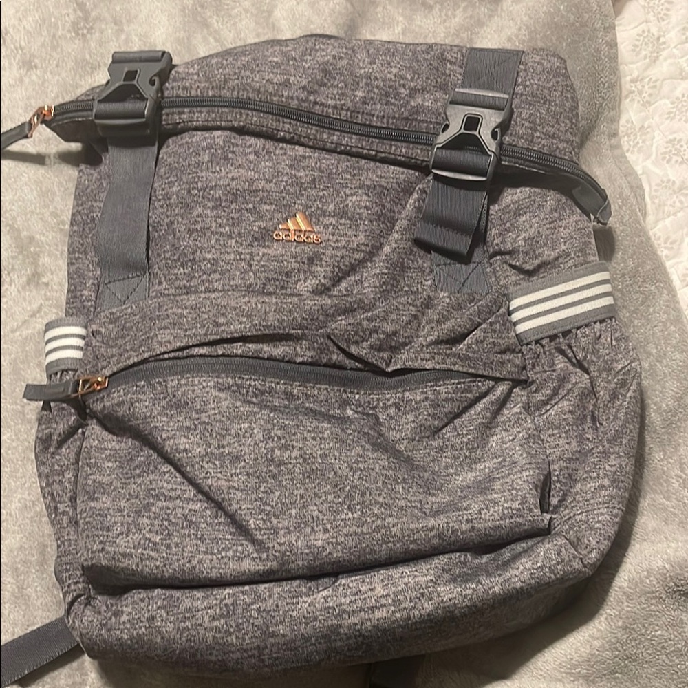 Adidas Gray Backpack with Durable Design and Ample Storage